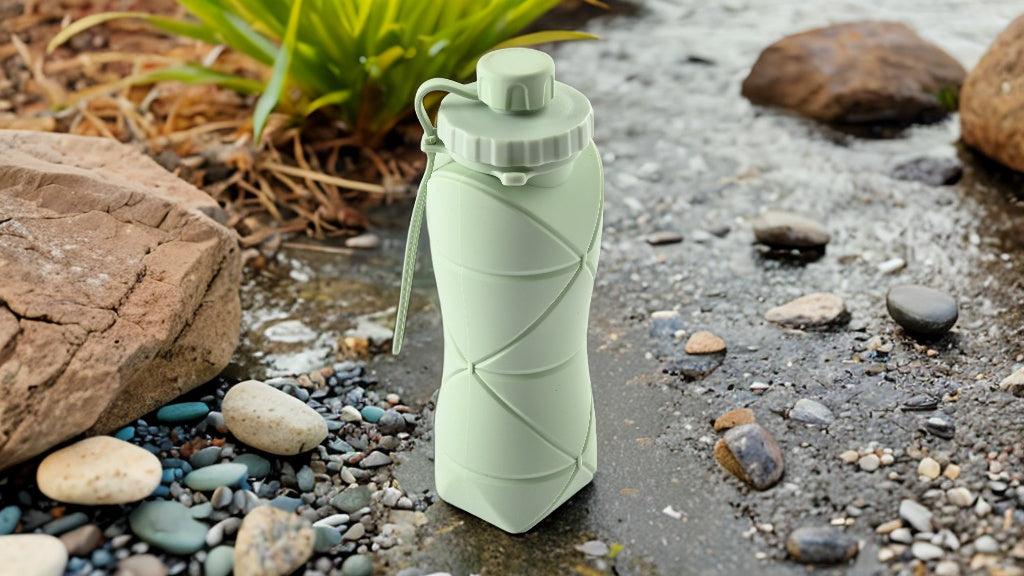 600 ml Folding Silicone Water Bottle Sports Water Bottle Outdoor Travel Portable Water Cup