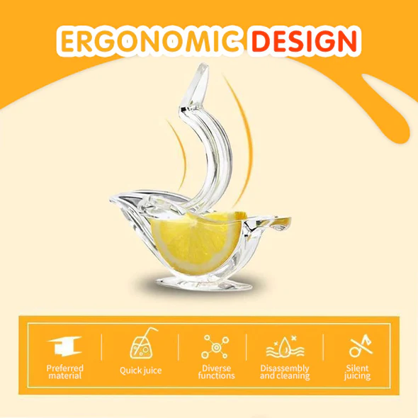 Manual Lemon Juicer Transparent Acrylic Elegance