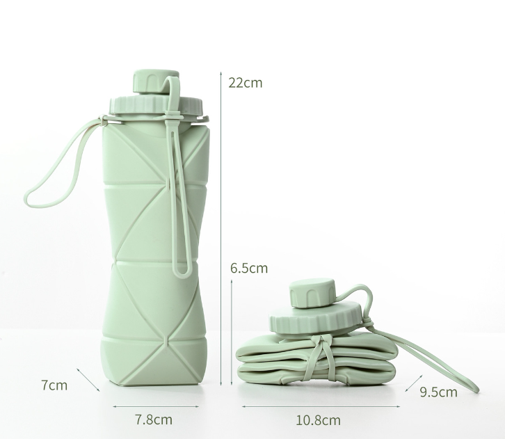 600 ml Folding Silicone Water Bottle Sports Water Bottle Outdoor Travel Portable Water Cup