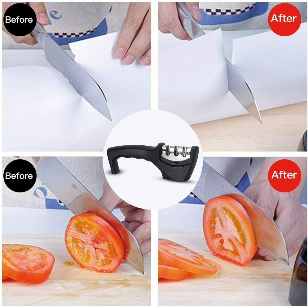 KNIFE SHARPENER Ceramic Tungsten Kitchen Knives Blade Sharpening