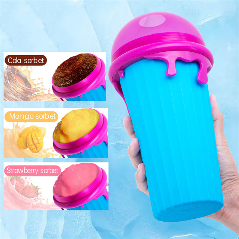 500ml Slushy Cup Summer Squeeze Homemade Juice Water Bottle Quick-Frozen Smoothie Sand Cup Fast Cooling Magic Ice Cream