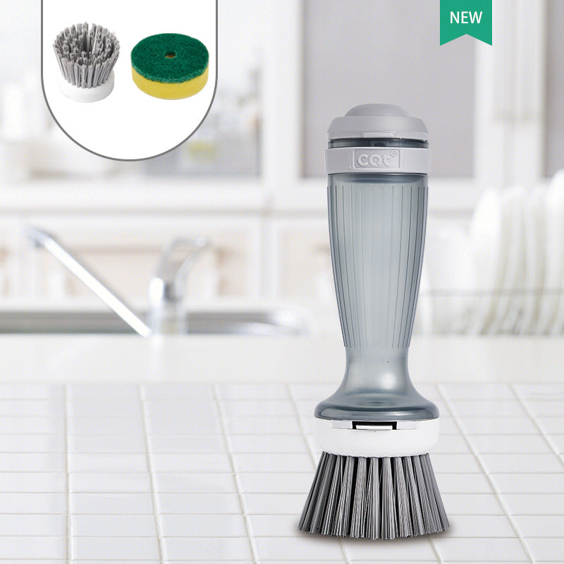 Pot Brush Dish Scrub Brush With Soap Dispenser 1 Brush 2 Refills