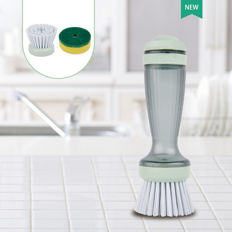 Pot Brush Dish Scrub Brush With Soap Dispenser 1 Brush 2 Refills