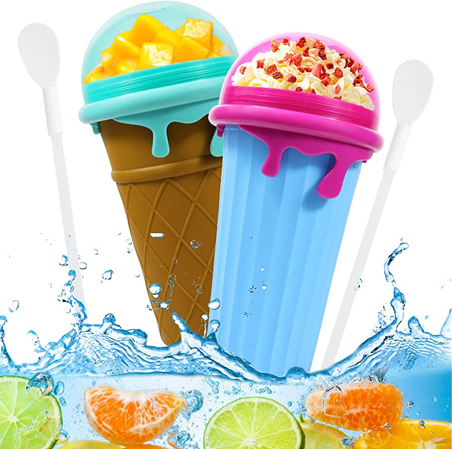 500ml Slushy Cup Summer Squeeze Homemade Juice Water Bottle Quick-Frozen Smoothie Sand Cup Fast Cooling Magic Ice Cream