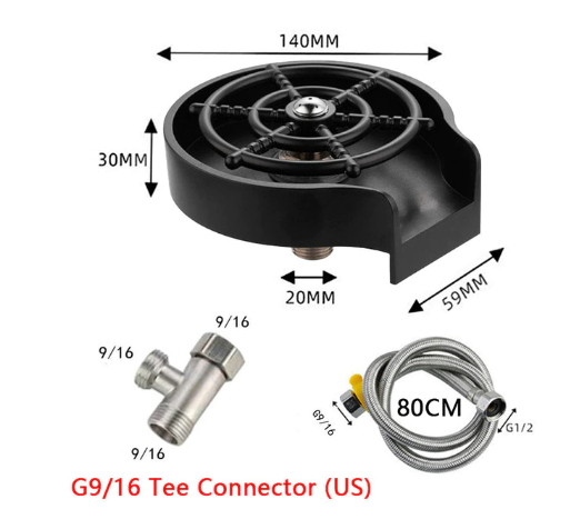 Bar counter cup wash basin high pressure spray automatic