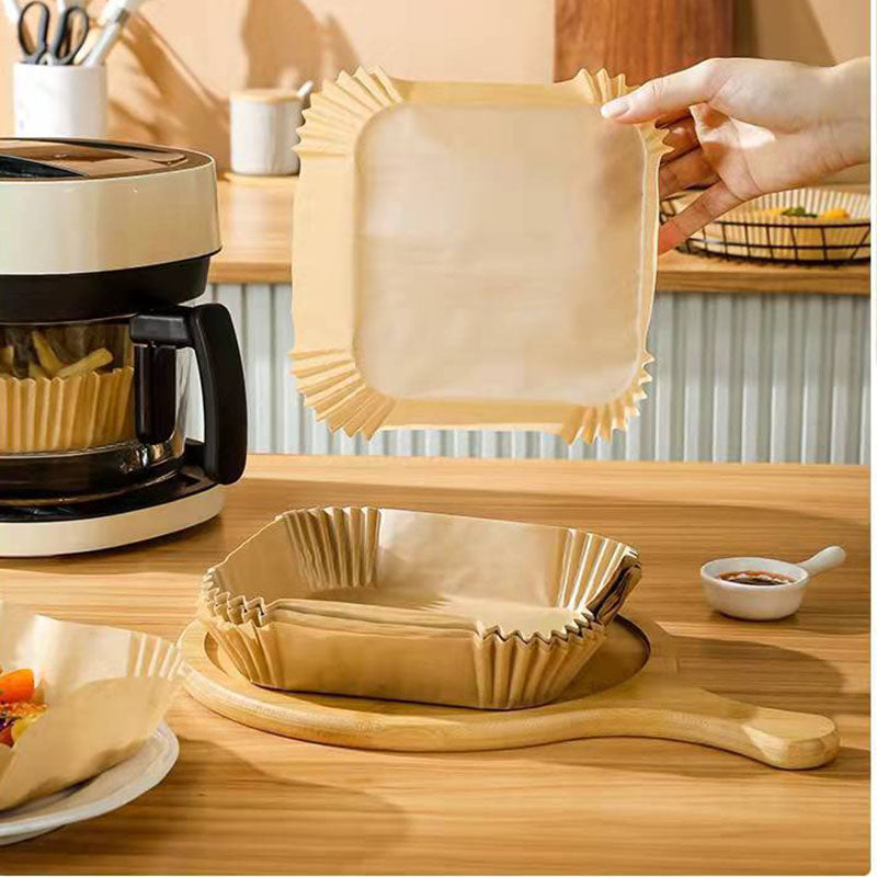 Air Fryer Disposable Parchment Non-Stick Air Fryer Pads Oil Resistant Baking Paper