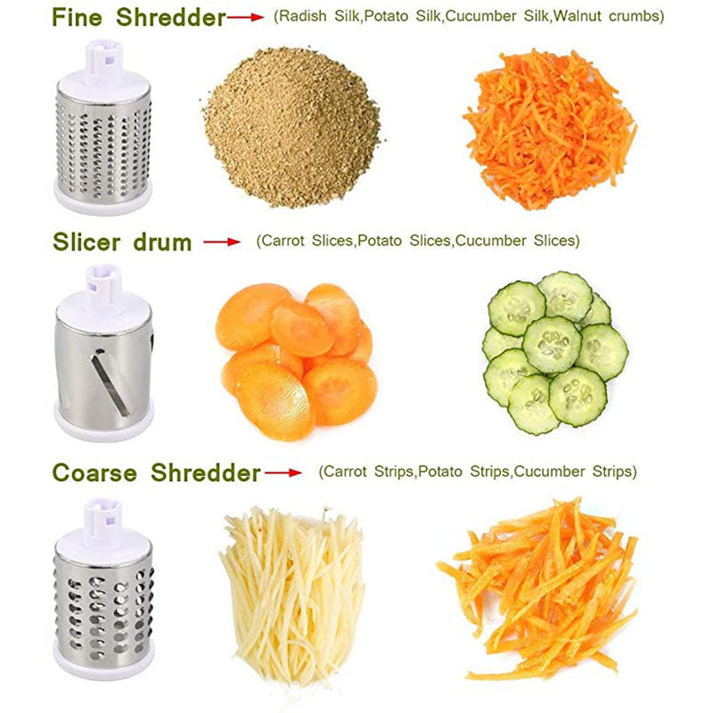 Vegetable Slicer Vertical Vegetable Cutter Rotary Grater Slicer For Fruit Nuts