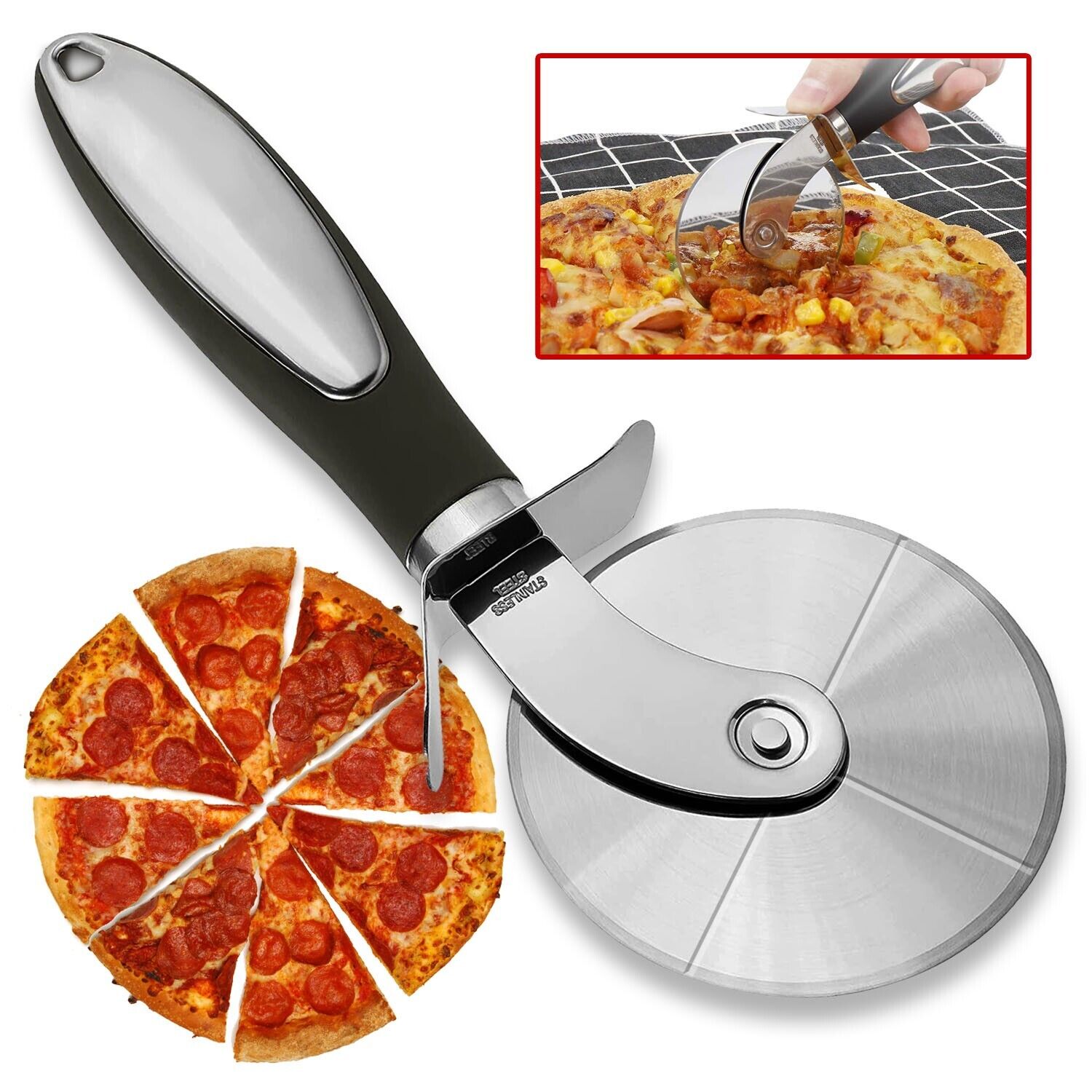 Pizza Cutter Wheel Kitchen Pizza Slicer Cutting Tool Stainless Steel