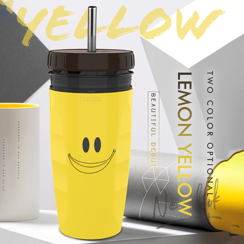 Sip on the go with our flip-up travel mug, now with a spill-resistant gasket!