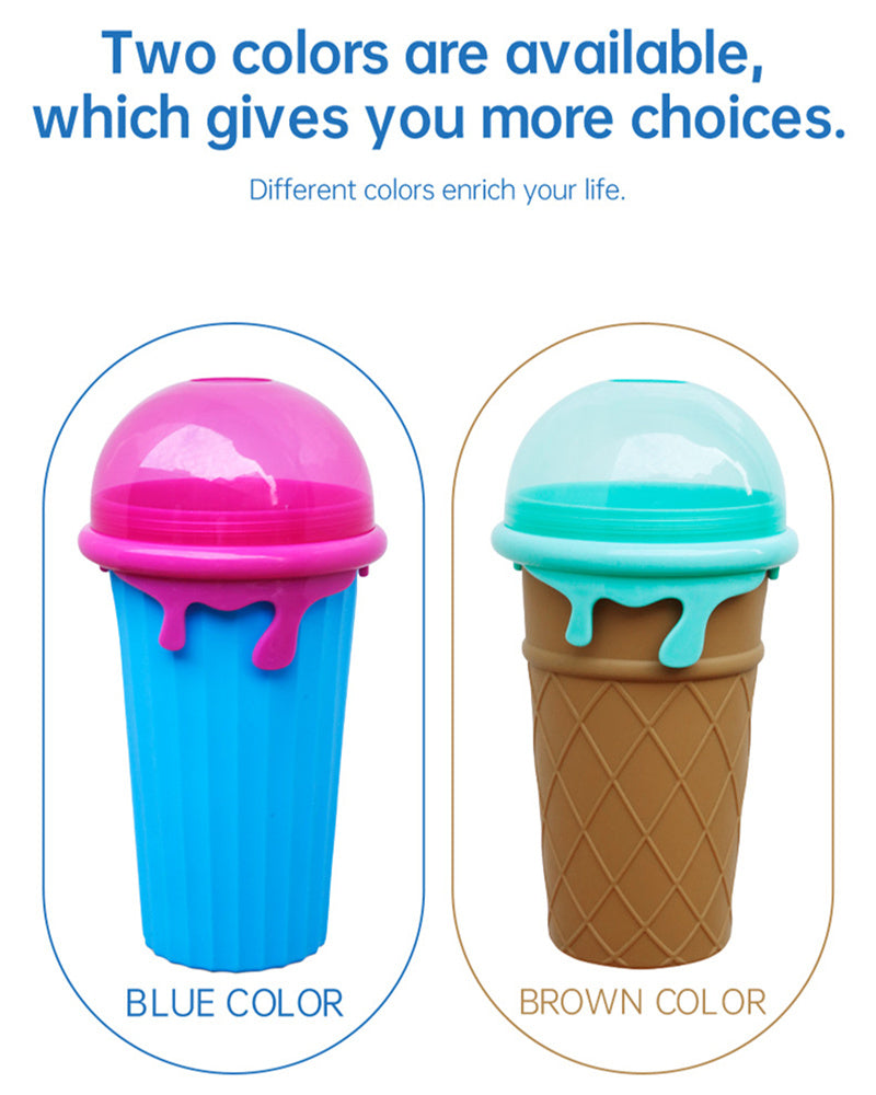 500ml Slushy Cup Summer Squeeze Homemade Juice Water Bottle Quick-Frozen Smoothie Sand Cup Fast Cooling Magic Ice Cream