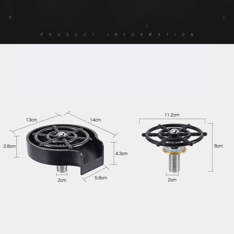 Bar counter cup wash basin high pressure spray automatic